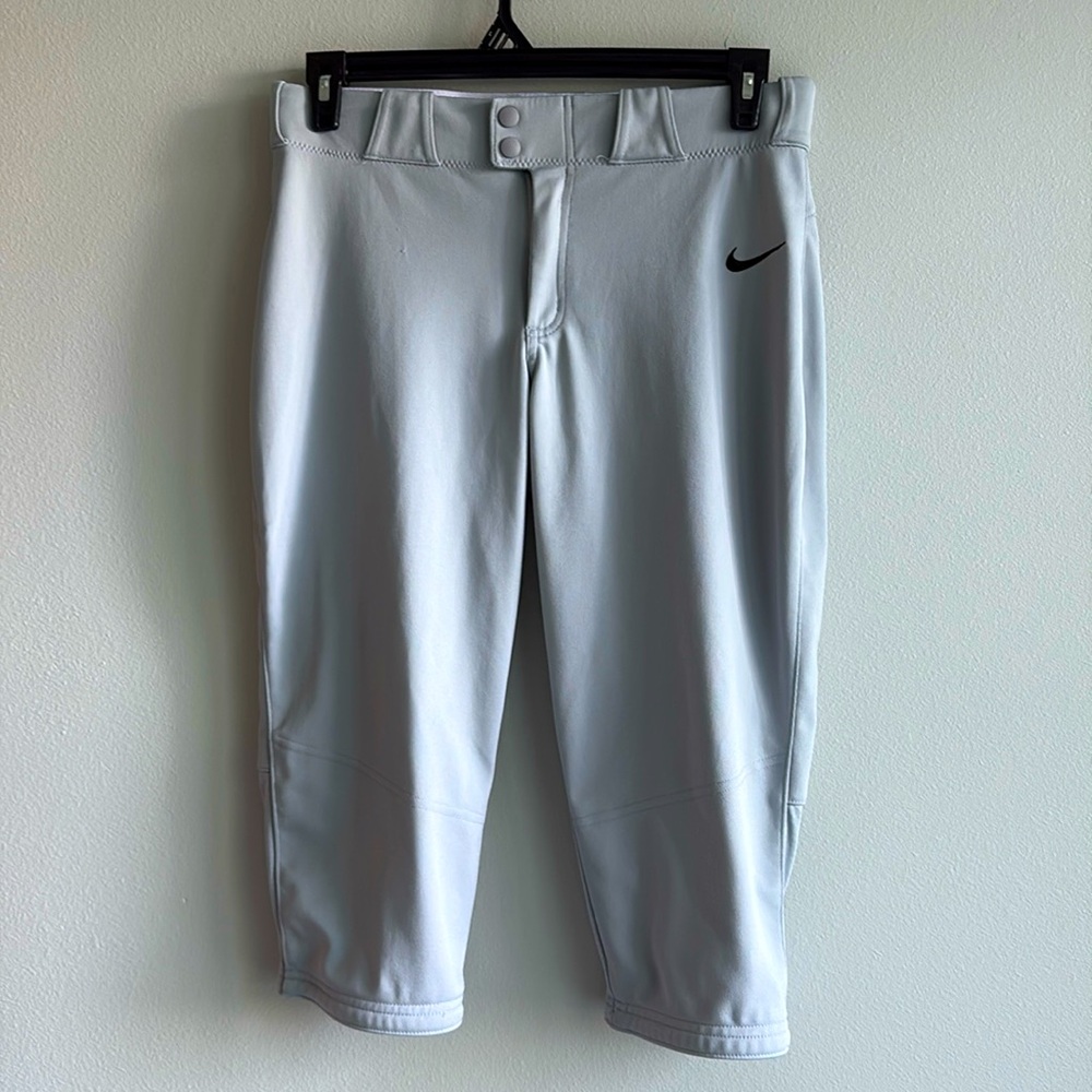 Nike Baseball Pants - Men’s Large, Light Gray, Calf-Length